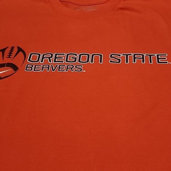 Nike Team Oregon State Beavers Orange T-Shirt S Cotton Blend Logo Graphic Design - Picture 3 of 6